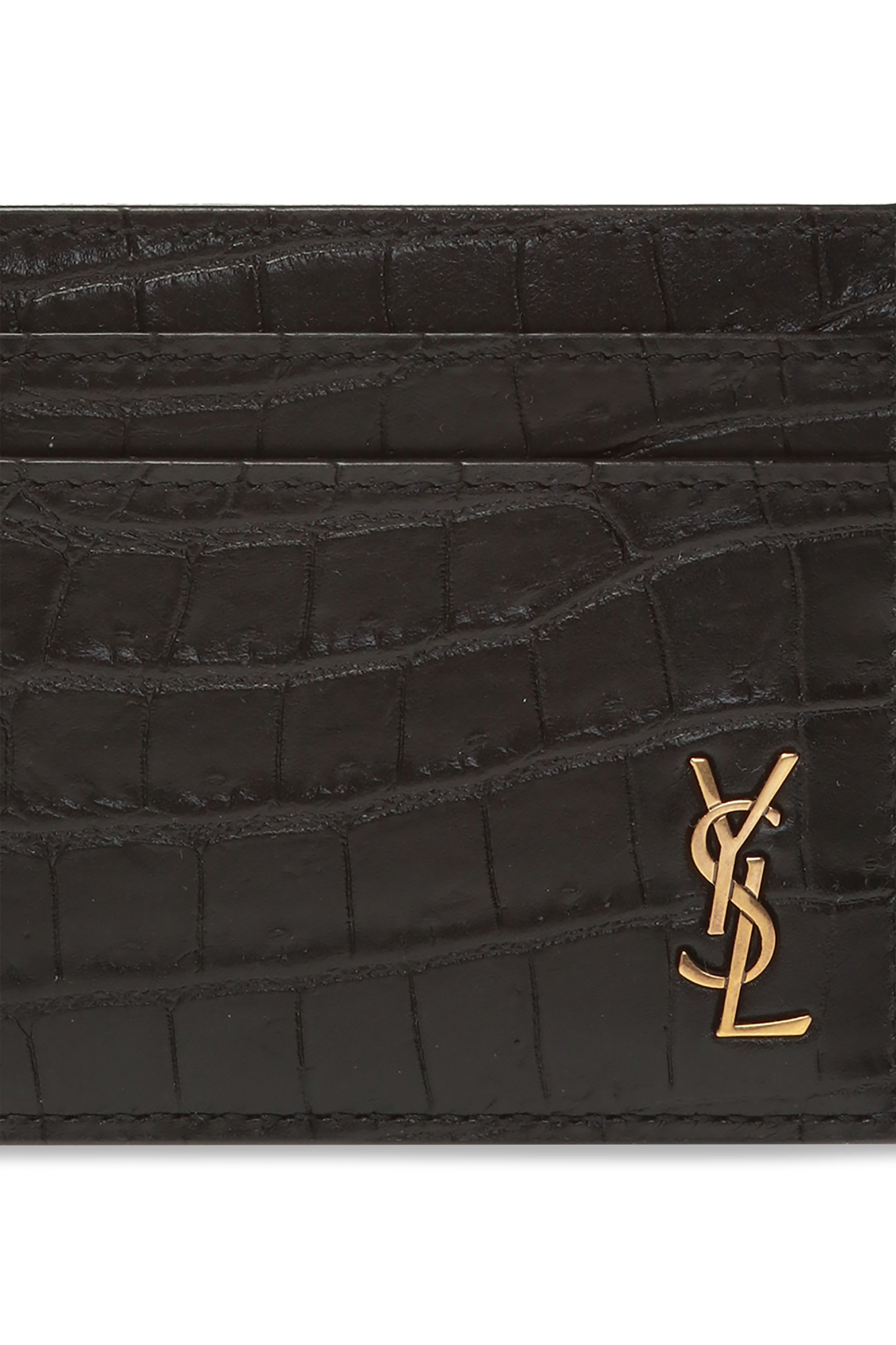 ★Saint Laurent★ Mini Monogram Card Holder Black Gold 60760 Black Card holder with logo Saint Laurent - Vitkac AS